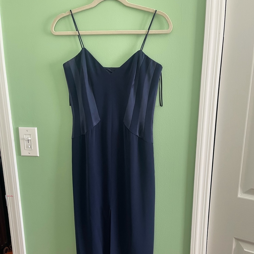 Niteline Della Roufogali Navy Dress w/slit